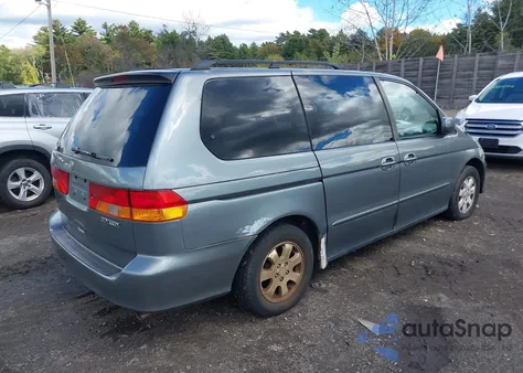 2002 Honda Odyssey Ex-L из США, поврежденный, VIN 2HKRL18092H550070